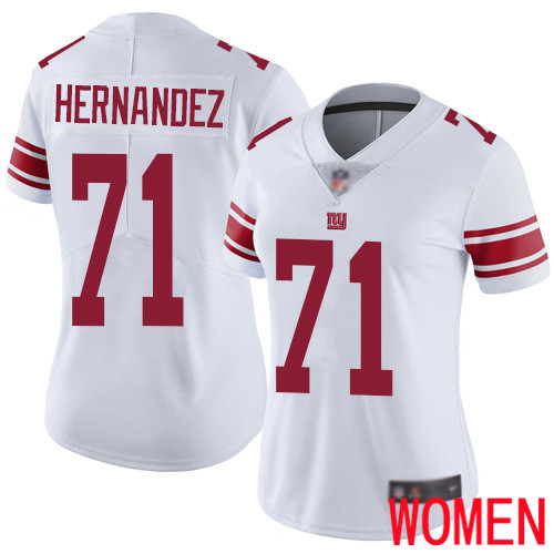 Women New York Giants #71 Will Hernandez White Vapor Untouchable Limited Player Football NFL Jersey->women nfl jersey->Women Jersey